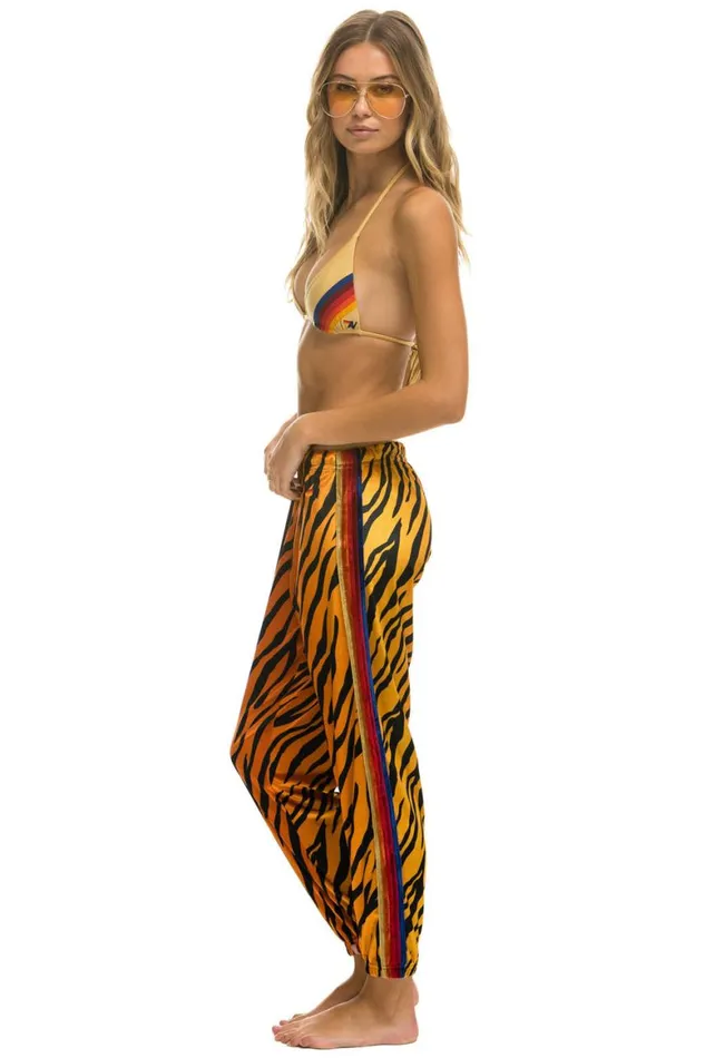 Women Sweatpants Aviator Nation Classic Velvet Sweatpants 8211 Tiger