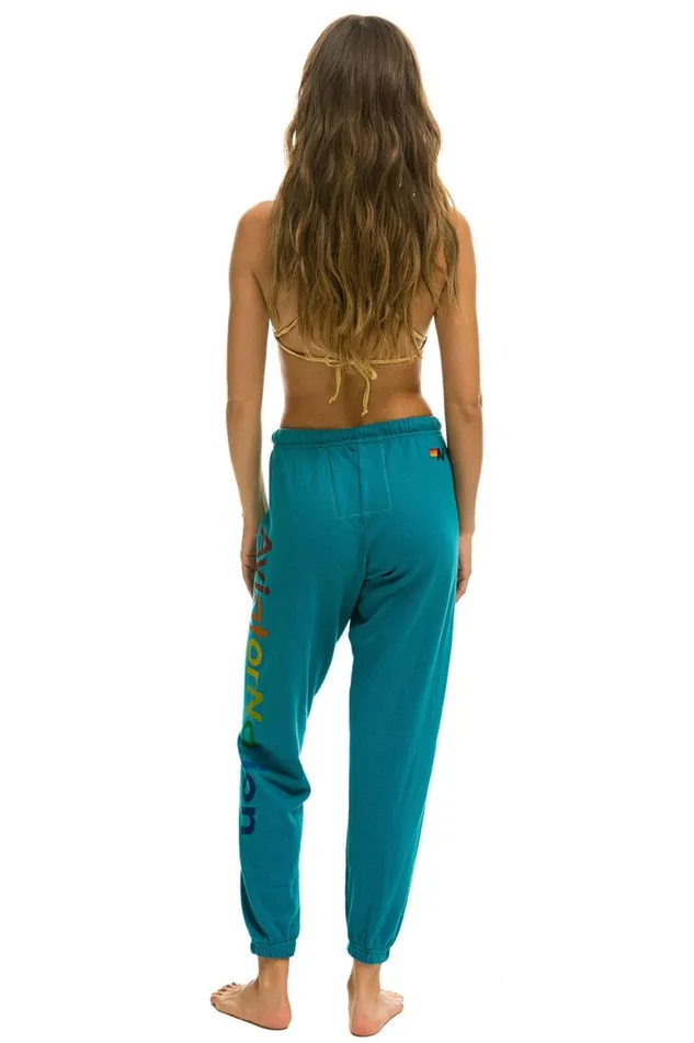 Women Sweatpants Aviator Nation La Jolla Sweatpants 8211 Teal