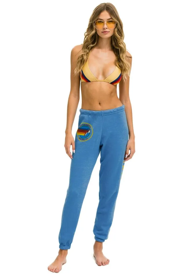 Women Sweatpants Aviator Nation Laguna Beach Sweatpants 8211 Cobalt