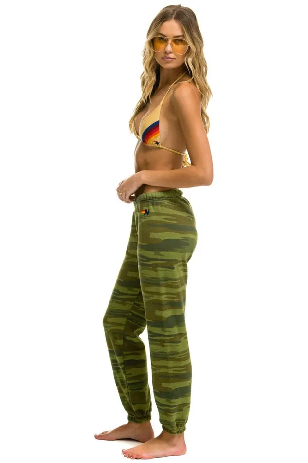 Women Sweatpants Aviator Nation Logo Sweatpants 8211 Camo