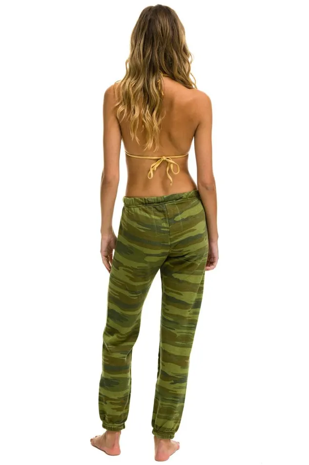 Women Sweatpants Aviator Nation Logo Sweatpants 8211 Camo
