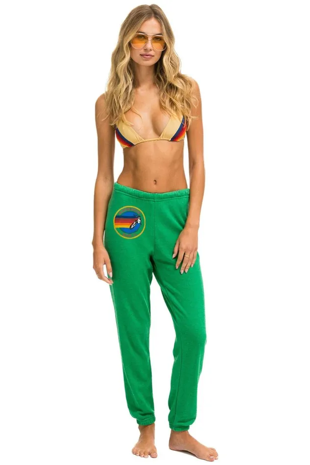 Women Sweatpants Aviator Nation Miami Sweatpants 8211 Kelly Green