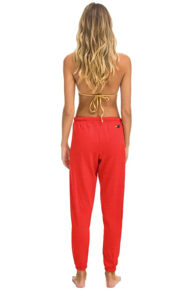 Women Sweatpants Aviator Nation Sweatpants 8211 Red