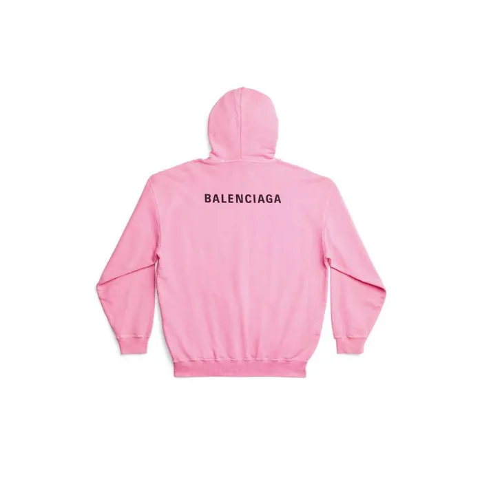 Women Sweatshirts and Hoodies Balenciaga Balenciaga Back Hoodie Medium Fit In Fluo Pink