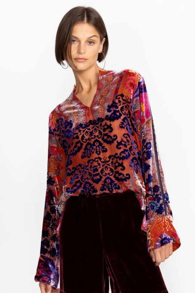 Women Syriah Burnout Enta Blouse Multi Johnny Was Tops
