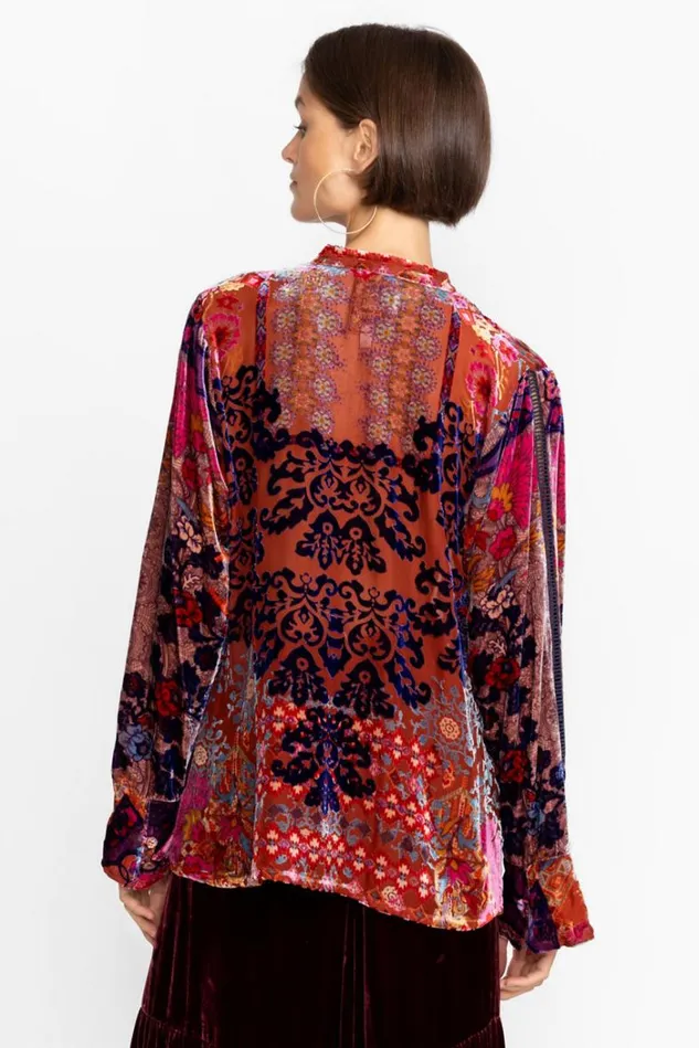 Women Syriah Burnout Enta Blouse Multi Johnny Was Tops Women Syriah Burnout Enta Blouse Multi Johnny Was Tops