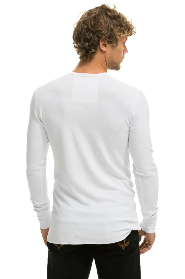 Women Tees Aviator Nation Smiley 2 Thermal 8211 White