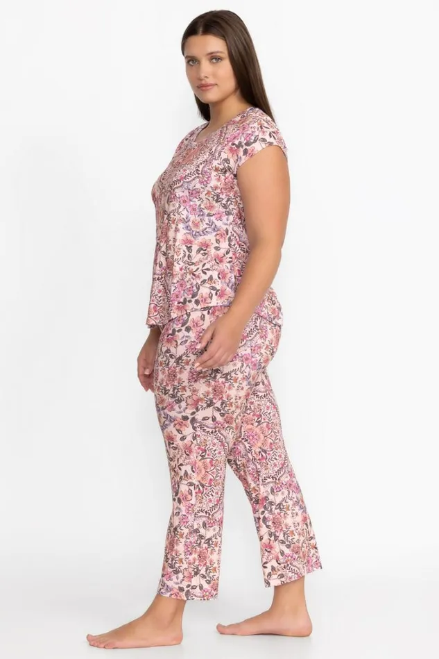 Women The Bobbie Crop Set The Aussie Johnny Was Sleepwear Women The Bobbie Crop Set The Aussie Johnny Was Sleepwear