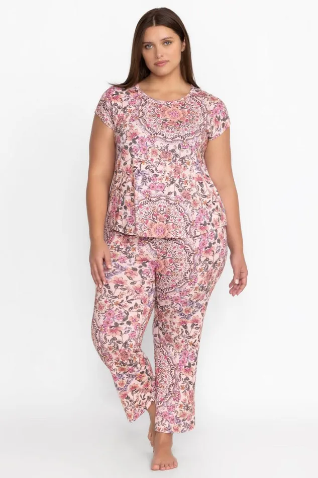 Women The Bobbie Crop Set The Aussie Johnny Was Sleepwear Women The Bobbie Crop Set The Aussie Johnny Was Sleepwear