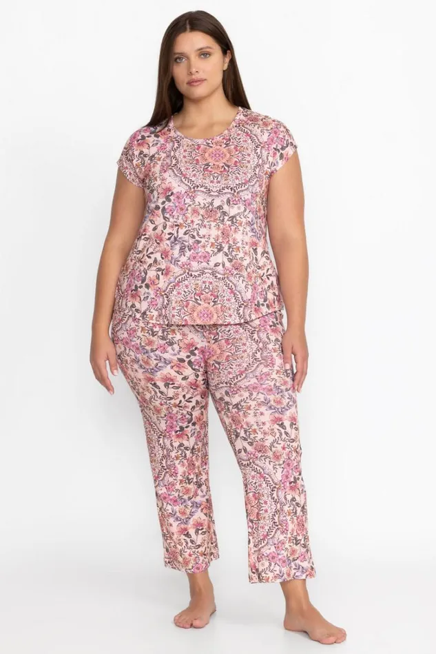 Women The Bobbie Crop Set The Aussie Johnny Was Sleepwear Women The Bobbie Crop Set The Aussie Johnny Was Sleepwear