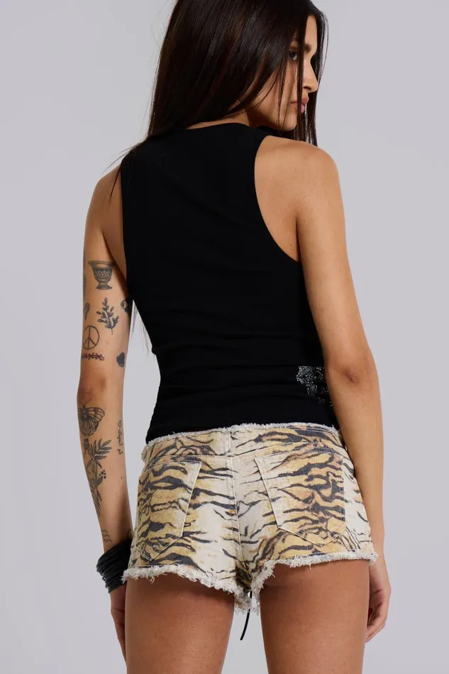 Women Tiger Denim Hot Pants Jaded London Jeans