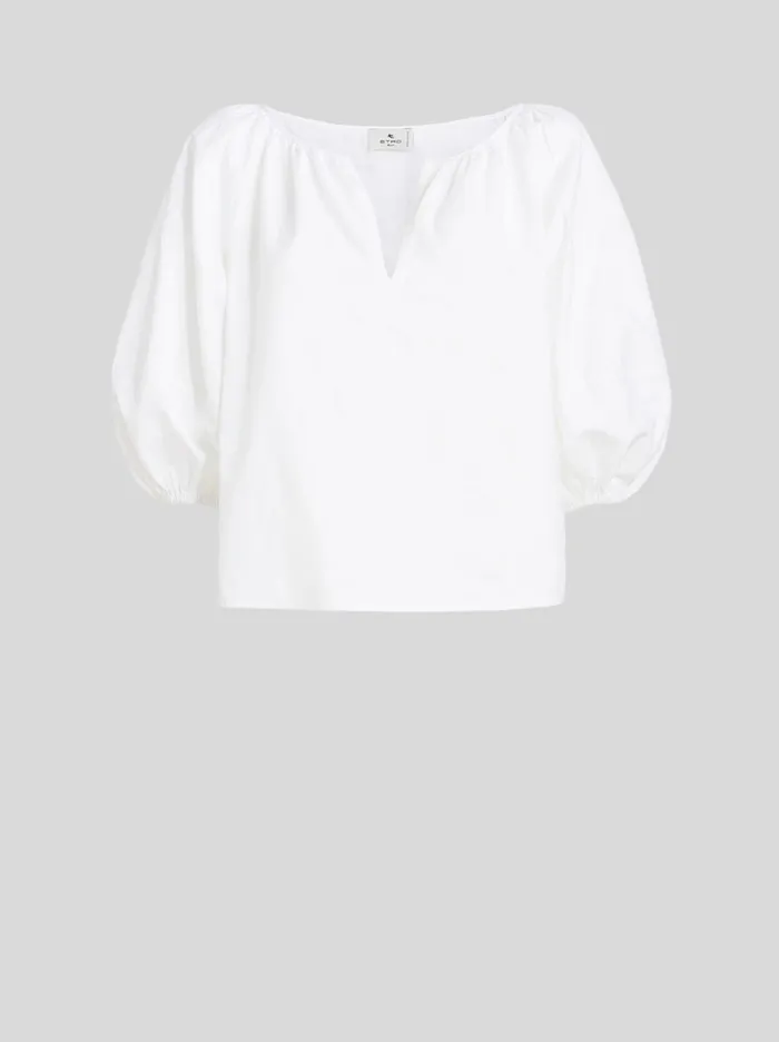Women Top With Balloon Sleeve Etro Tops
