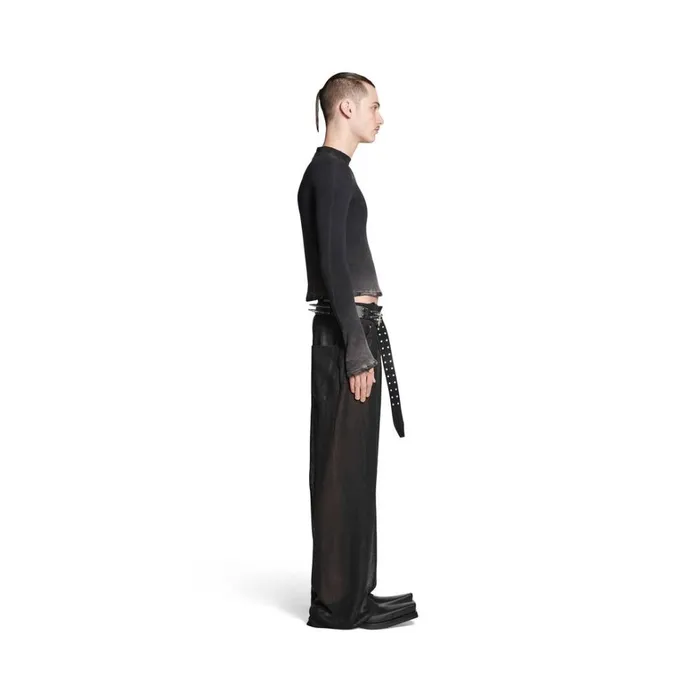 Women Tops and Shirts Balenciaga Long Sleeve Top In Black Faded
