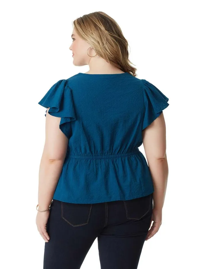 Women Tops and Tees Jessica Simpson Candice Shirt In Poseidon