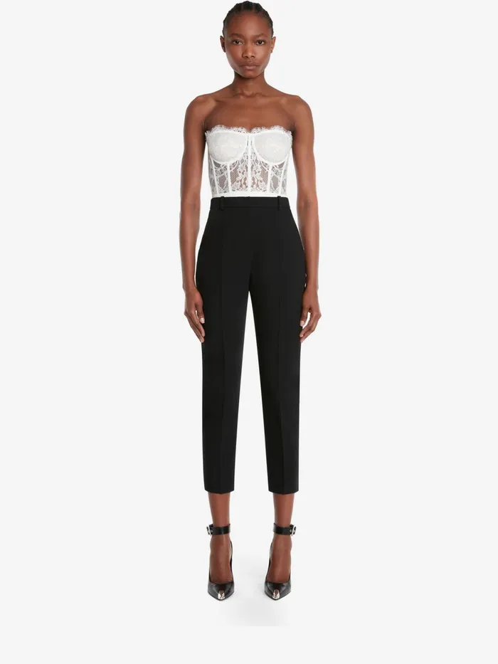Women Tops And Shirts Alexander McQueen Lace Corset White
