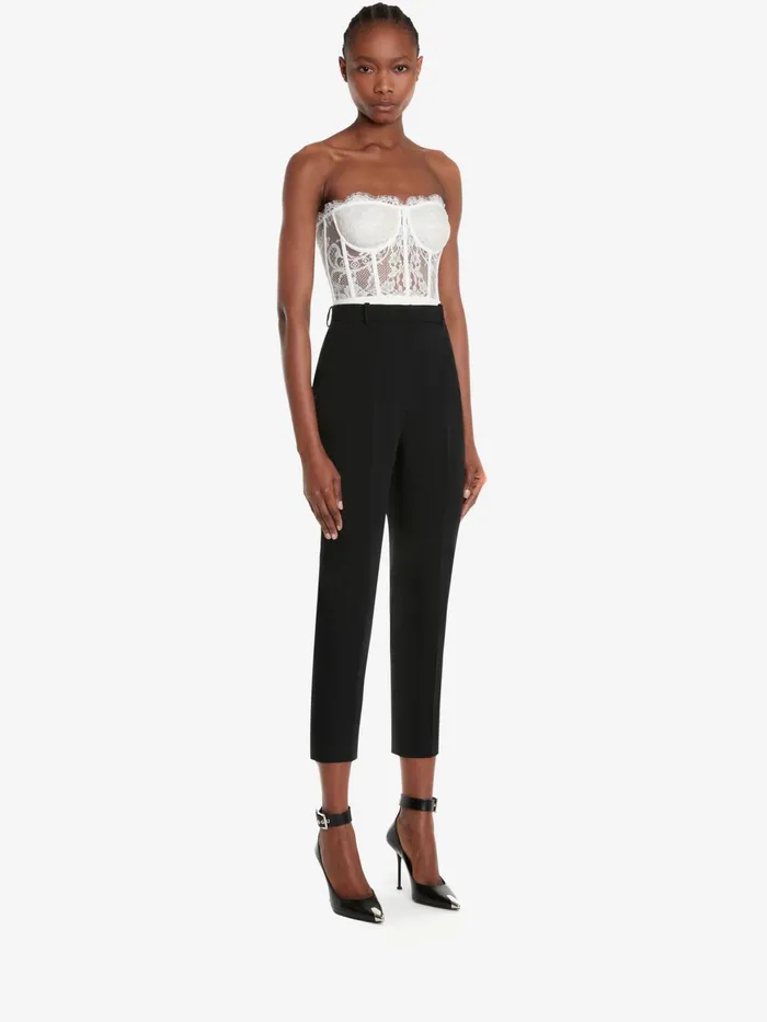 Women Tops And Shirts Alexander McQueen Lace Corset White