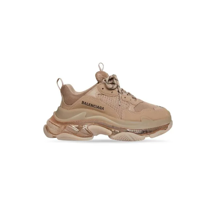 Women Trainers Balenciaga Triple S Clear Sole Trainers In Brown