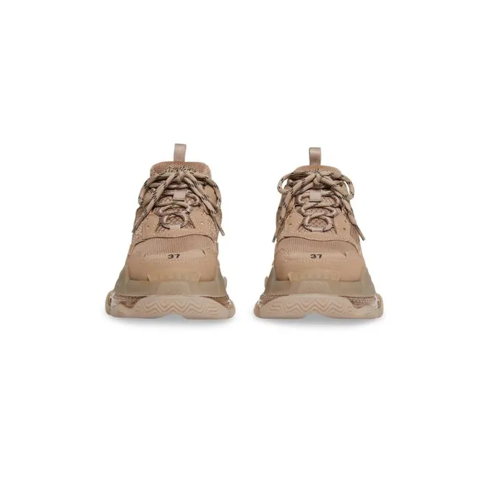 Women Trainers Balenciaga Triple S Clear Sole Trainers In Brown