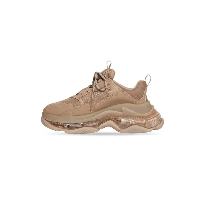 Women Trainers Balenciaga Triple S Clear Sole Trainers In Brown