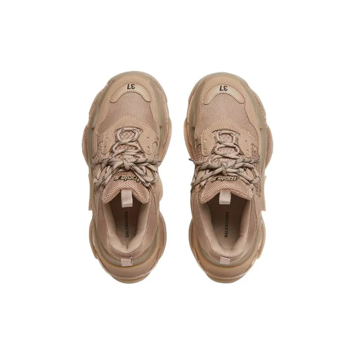 Women Trainers Balenciaga Triple S Clear Sole Trainers In Brown