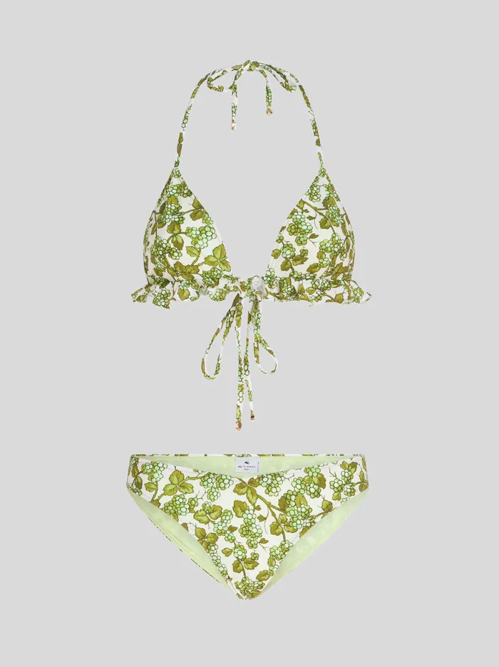 Women Triangle Bikini With Ruches Etro Beachwear