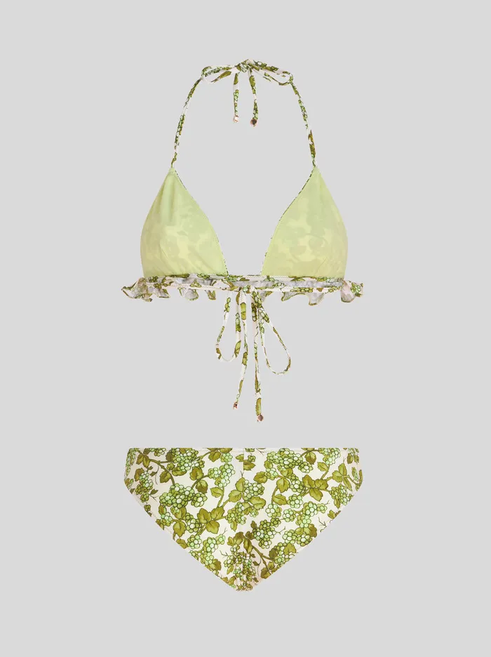 Women Triangle Bikini With Ruches Etro Beachwear