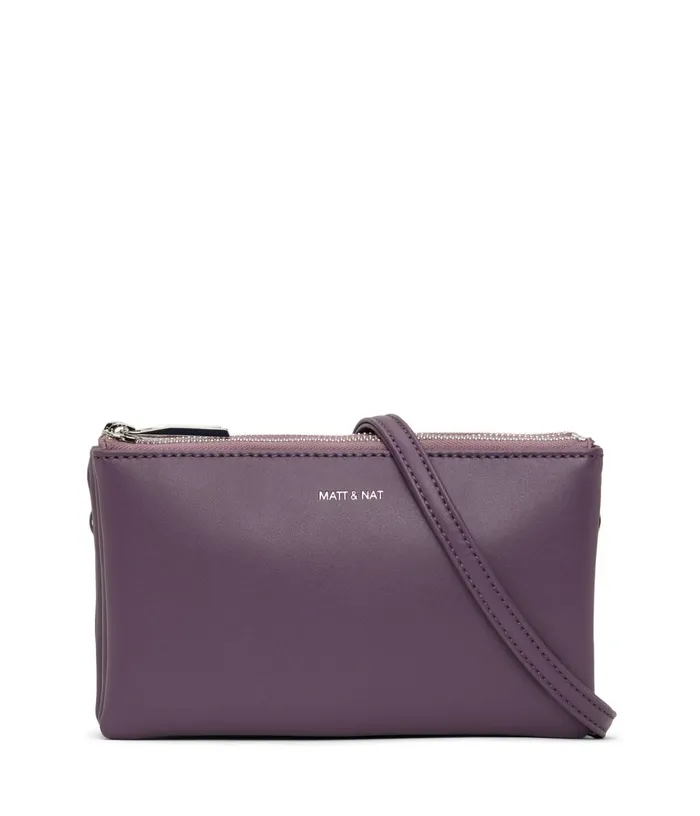 Women Triplet Vegan Crossbody Bag 8211 Loom Mulberry Matt and Nat Crossbody