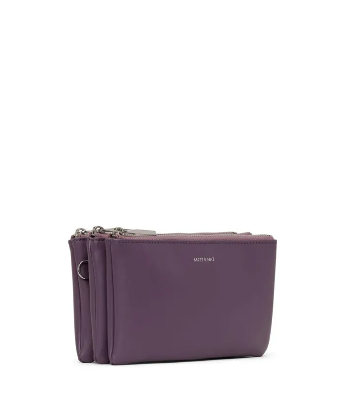 Women Triplet Vegan Crossbody Bag 8211 Loom Mulberry Matt and Nat Crossbody