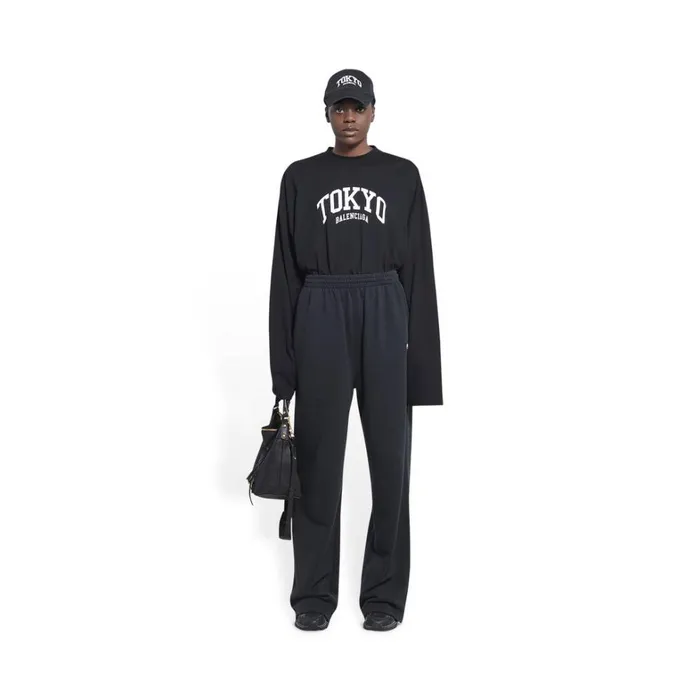 Women Trousers Balenciaga Political Campaign Jogging Trousers In Black