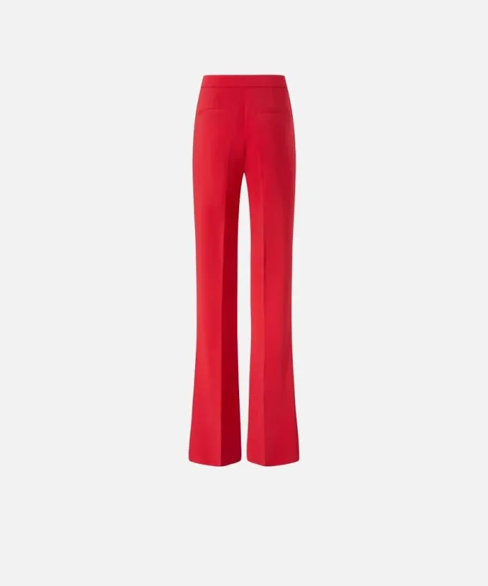 Women Trousers Pinko Elegant Flared Trousers In Technical Cady Lively Red Women Trousers Pinko Elegant Flared Trousers In Technical Cady Lively Red