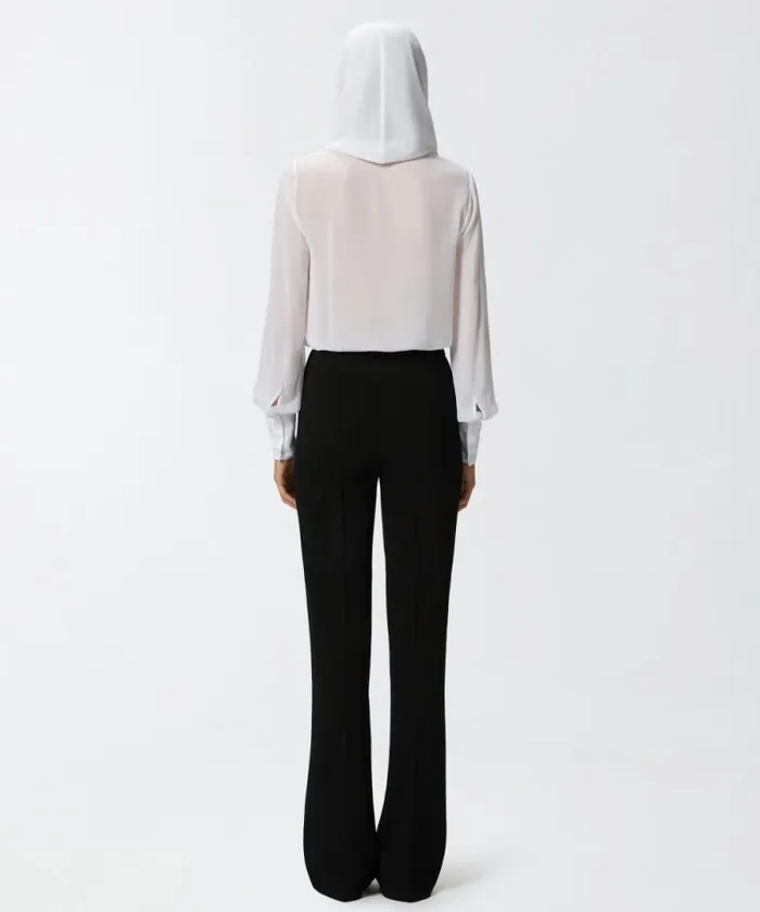 Women Trousers Pinko Highwaist Trousers In Technical Cady Limo Black Women Trousers Pinko Highwaist Trousers In Technical Cady Limo Black