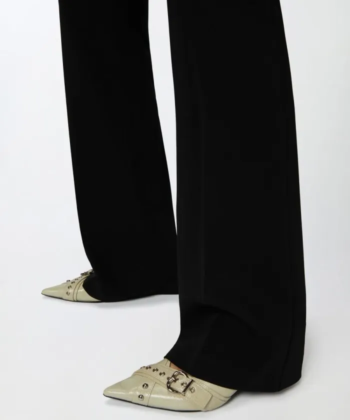 Women Trousers Pinko Highwaist Trousers In Technical Cady Limo Black Women Trousers Pinko Highwaist Trousers In Technical Cady Limo Black