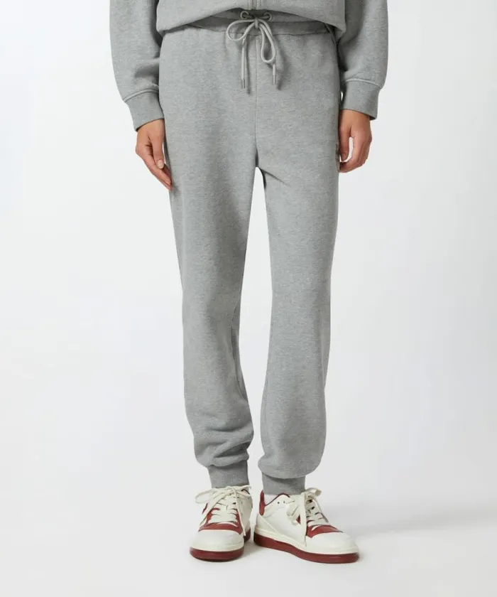 Women Trousers Pinko Sporty Joggers With Love Birds Embroidery Drizzle Grey Women Trousers Pinko Sporty Joggers With Love Birds Embroidery Drizzle Grey