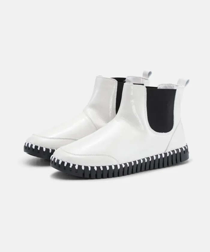 Women Tulip Flats Ilse Jacobsen Ankel Boot Gloss 8211 Kit Black