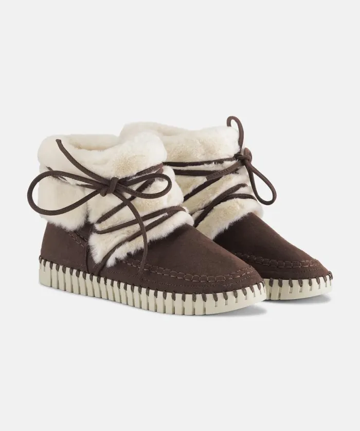 Women Tulip Flats Ilse Jacobsen Ankle Boots 8211 Chocolate