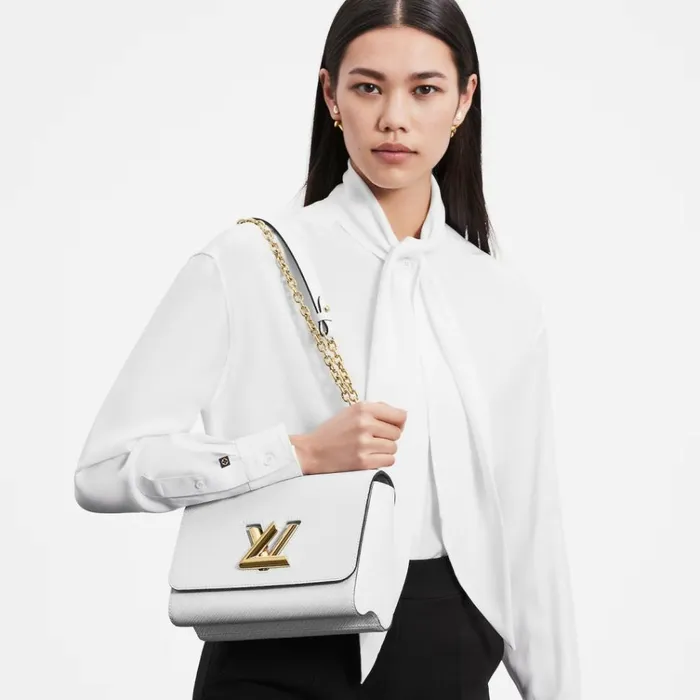 Women Twist Bag Louis Vuitton Louis Vuitton White M21111 Twist MM 8211 Louis Vuitton Handbag Store