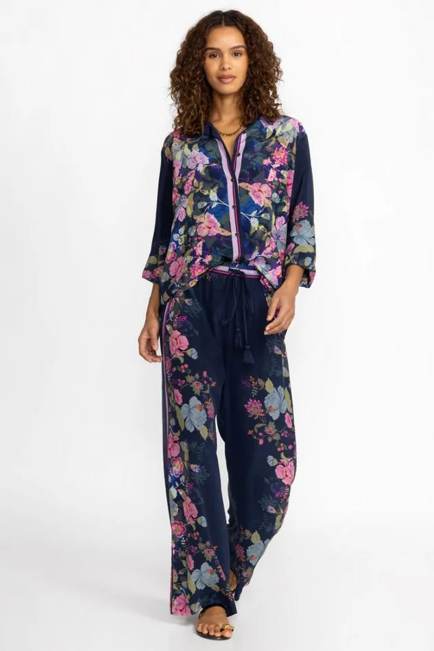 Women VALERIA SILK EASY PANT Valeria Johnny Was Bottoms