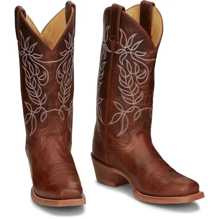 WOMEN Vickery 12034 Western Boot Brown Justin Boots Western