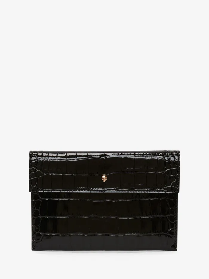 Women Wallets And Cardholders Alexander McQueen Skull Clutch Black