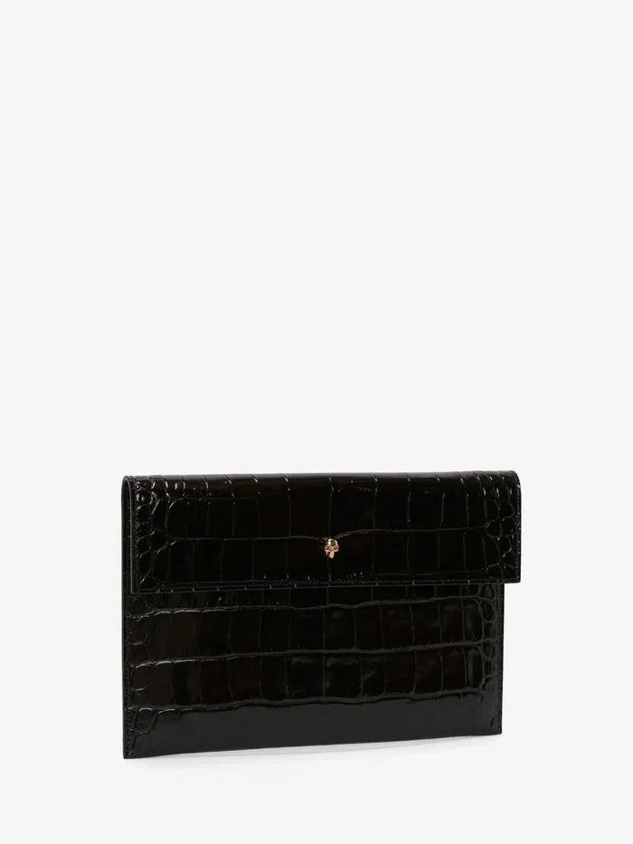 Women Wallets And Cardholders Alexander McQueen Skull Clutch Black