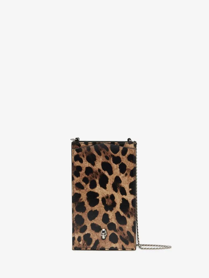 Women Wallets And Cardholders Alexander McQueen Skull Phone Case With Chain Naturalblack