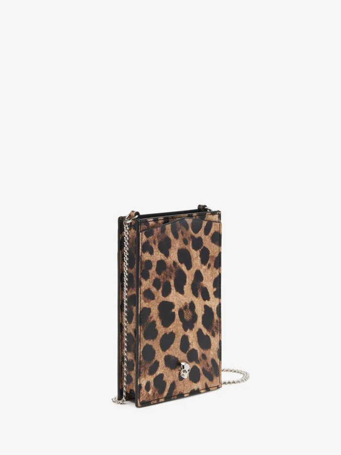Women Wallets And Cardholders Alexander McQueen Skull Phone Case With Chain Naturalblack