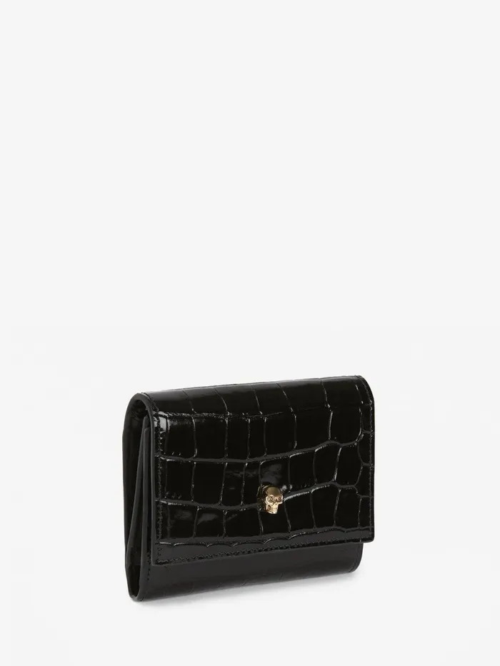 Women Wallets And Cardholders Alexander McQueen Trifold Wallet Black
