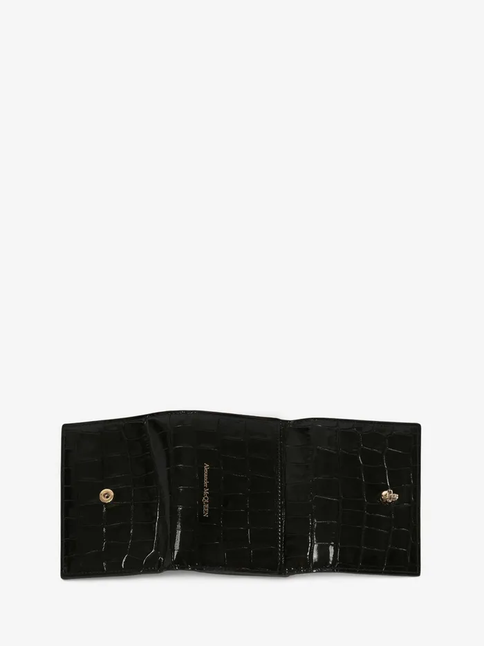 Women Wallets And Cardholders Alexander McQueen Trifold Wallet Black