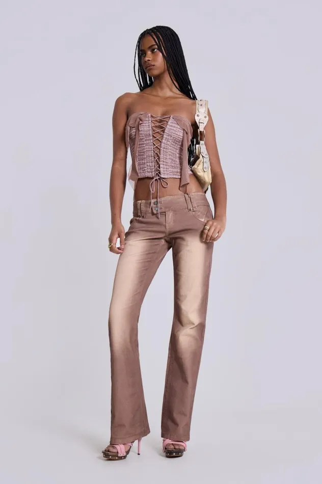 Women Washed Dirty Mauve Thirteen Jeans Jaded London Jeans