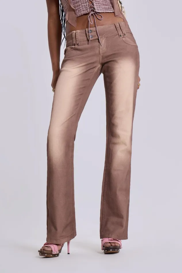 Women Washed Dirty Mauve Thirteen Jeans Jaded London Jeans