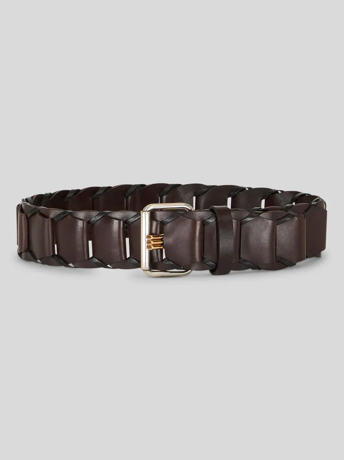 Women Woven Leather Belt Etro Belts