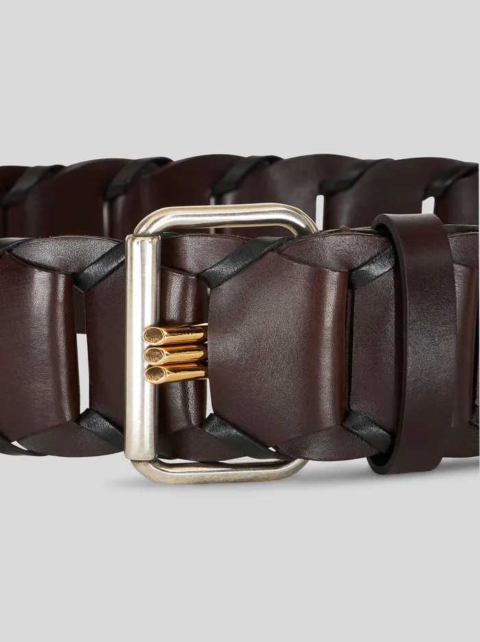 Women Woven Leather Belt Etro Belts