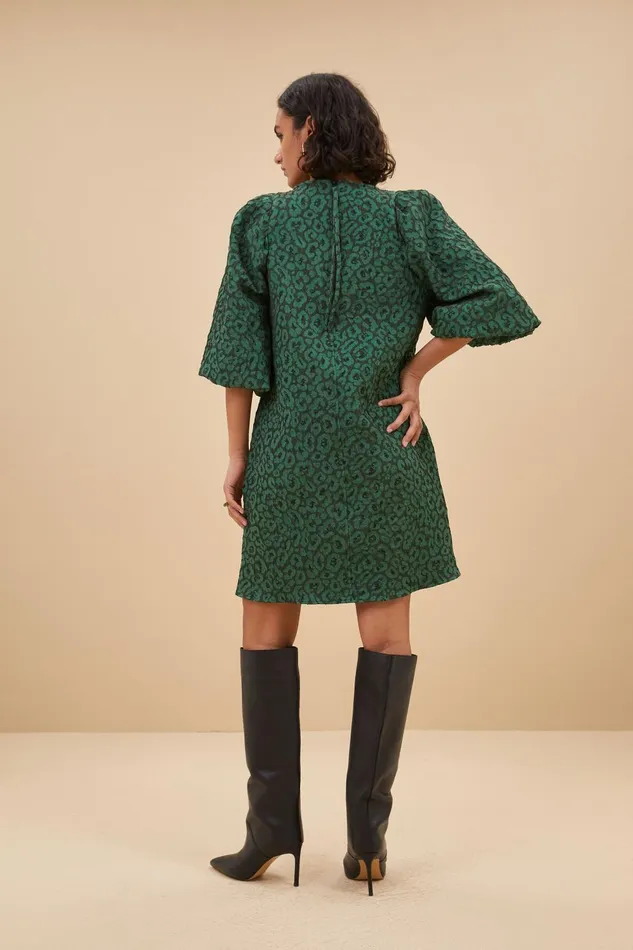 Women Zasu Leo Dress Green Panter Print Bybar Dresses