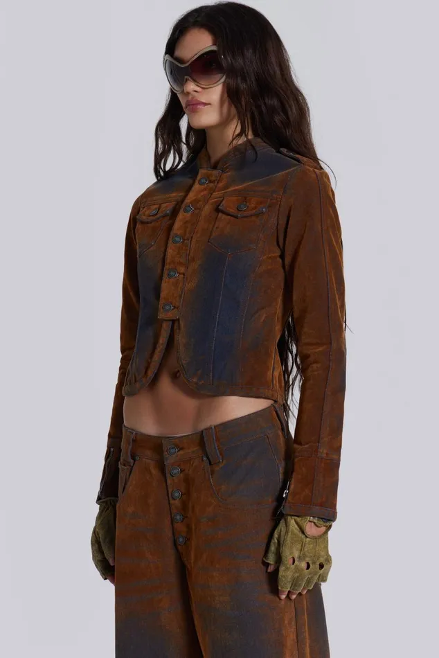 Women Zebe Velvet Touch Jeans Jaded London CoOrds